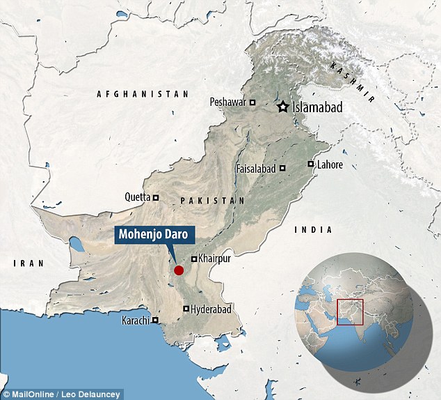 мапа карта Махеджо-Даро